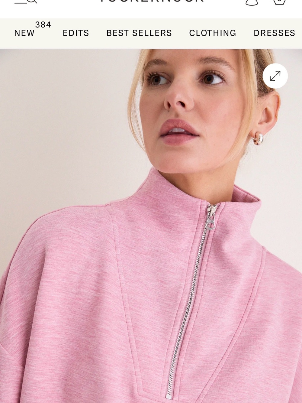 Varley Heather Pink Half-Zip Pullover - Picture 4 of 6